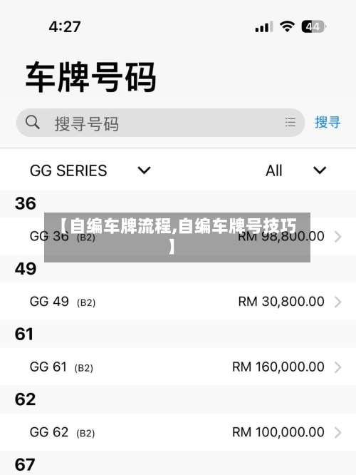 【自编车牌流程,自编车牌号技巧】-第2张图片