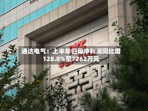 通达电气：上半年归母净利润同比增128.8%至7262万元