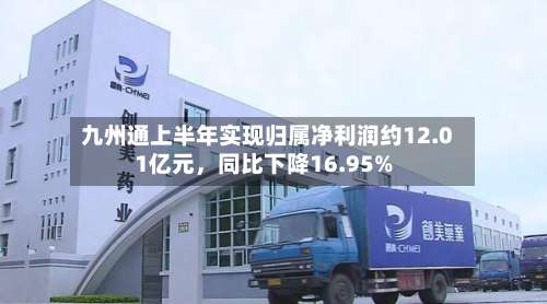 九州通上半年实现归属净利润约12.01亿元，同比下降16.95%-第3张图片