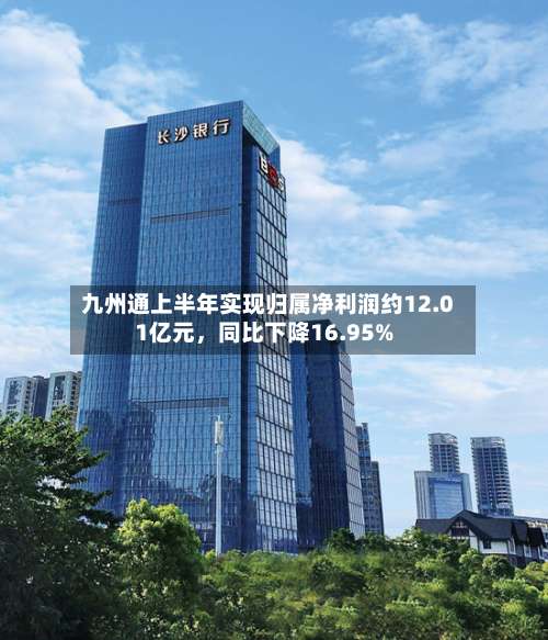 九州通上半年实现归属净利润约12.01亿元，同比下降16.95%