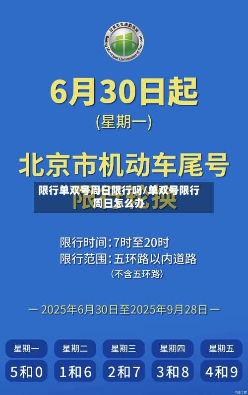 限行单双号周日限行吗/单双号限行周日怎么办