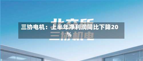 三协电机：上半年净利润同比下降20%