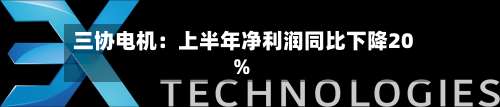 三协电机：上半年净利润同比下降20%-第2张图片
