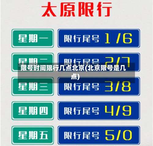 限号时间限行几点北京(北京限号是几点)-第2张图片