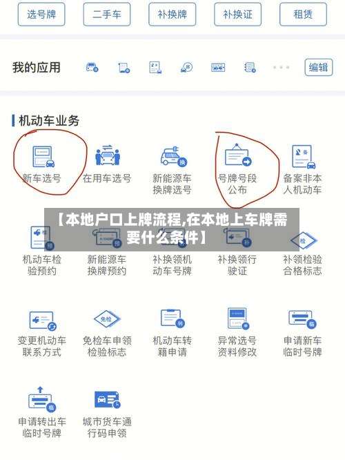 【本地户口上牌流程,在本地上车牌需要什么条件】