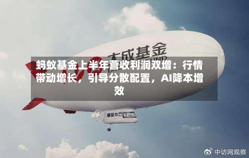 蚂蚁基金上半年营收利润双增：行情带动增长，引导分散配置，AI降本增效-第3张图片