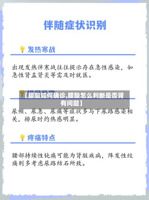 【腰酸如何确诊,腰酸怎么判断是否肾有问题】-第2张图片