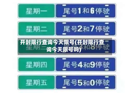 开封限行查询今天限号(开封限行查询今天限号吗)-第3张图片