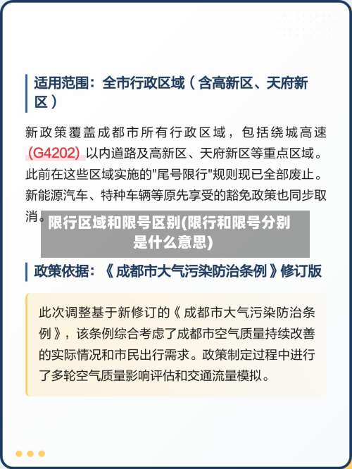 限行区域和限号区别(限行和限号分别是什么意思)-第2张图片