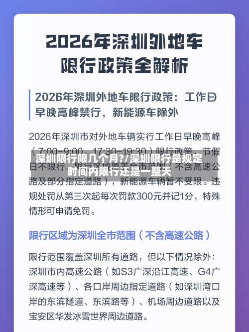 深圳限行限几个月?/深圳限行是规定时间内限行还是一整天-第3张图片