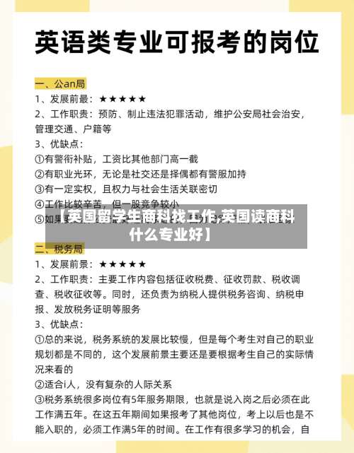 【英国留学生商科找工作,英国读商科什么专业好】