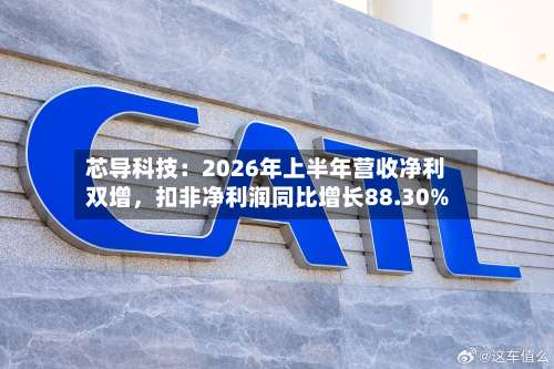 芯导科技：2026年上半年营收净利双增，扣非净利润同比增长88.30%-第1张图片