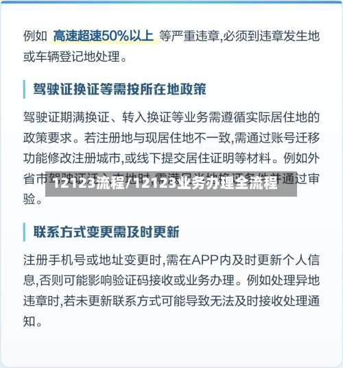 12123流程/12123业务办理全流程