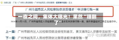 一夜之间，集体大曝光！果然“赚翻了	”-第2张图片