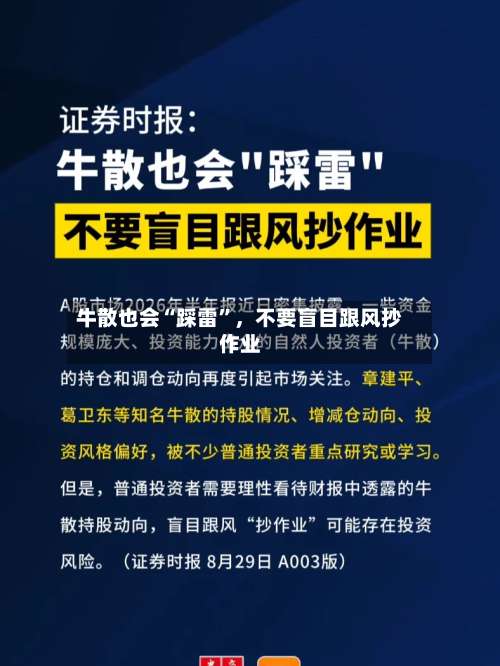 牛散也会“踩雷”，不要盲目跟风抄作业-第2张图片