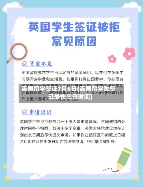英国留学签证7月6日(英国留学生签证最快出签时间)