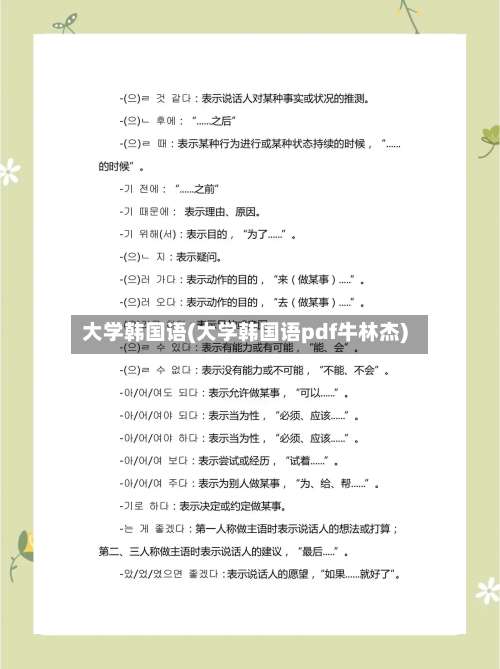 大学韩国语(大学韩国语pdf牛林杰)
