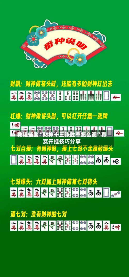 教程辅助“财神十三张胜率怎么调”真实开挂技巧分享-第2张图片
