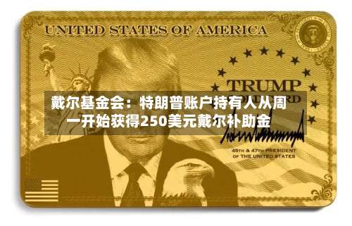 戴尔基金会：特朗普账户持有人从周一开始获得250美元戴尔补助金-第3张图片