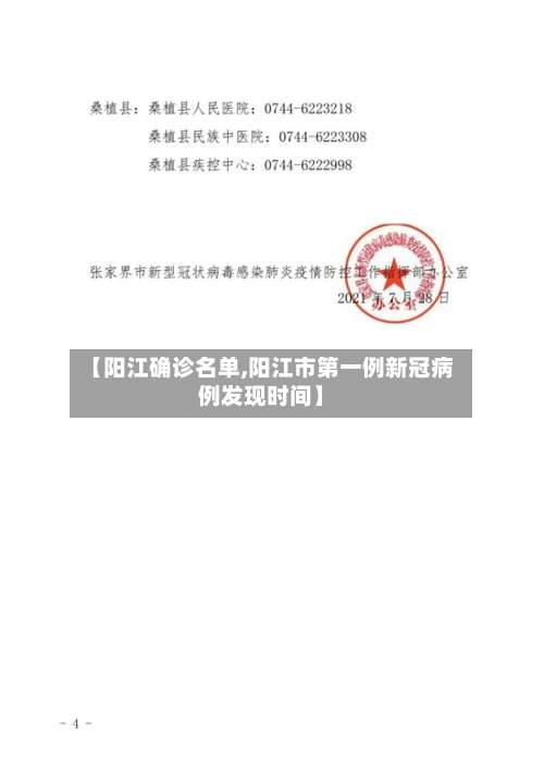 【阳江确诊名单,阳江市第一例新冠病例发现时间】-第2张图片