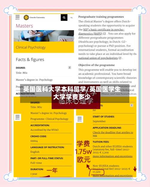 英国医科大学本科留学/英国医学生大学学费多少