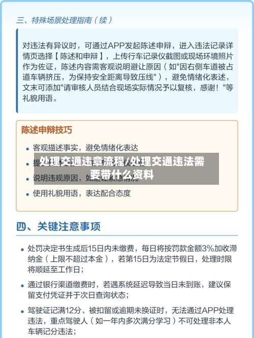 处理交通违章流程/处理交通违法需要带什么资料