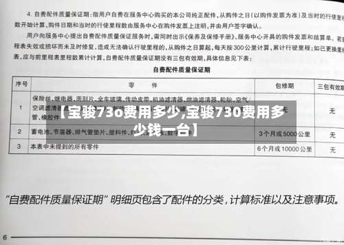 【宝骏73o费用多少,宝骏730费用多少钱一台】-第3张图片