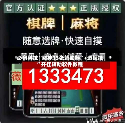 必备科技“财神13张辅助器”+透视挂”开挂辅助软件教程